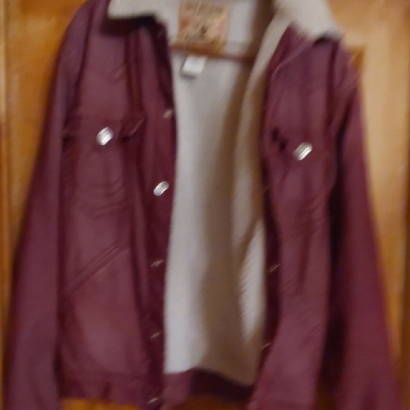 TRUE RELIGION JIMMY SHERPA SIZE XXL..BURGANDY CORD N SHERPA LOOK - Picture 4 of 5